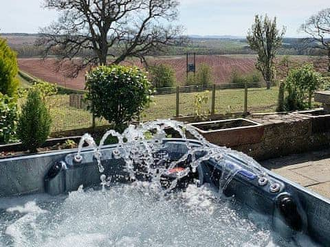 Relaxing hot tub | The Cottage, Methven, near Perth