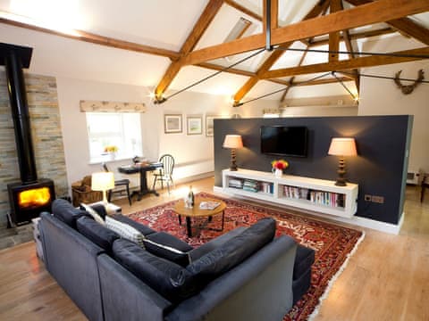 Open plan living space | Hayloft - Dalesend Cottages, Patrick Brompton, Bedale