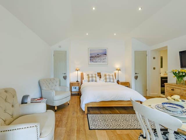 Comfortable living and bedroom area | The Old Dairy At Wootton - Wootton Farm, East Chiltington