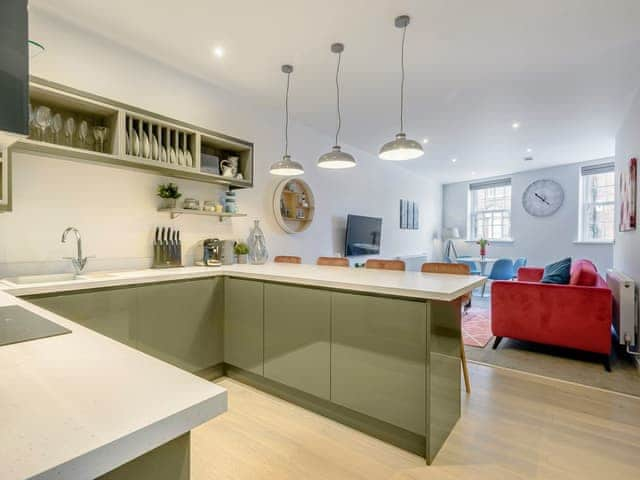 Stylishly furnished open plan living space | The Old Bank, Mundesley, near North Walsham