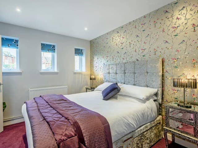 Tastefully furnished double bedroom with en-suite toilet | The Old Bank, Mundesley, near North Walsham