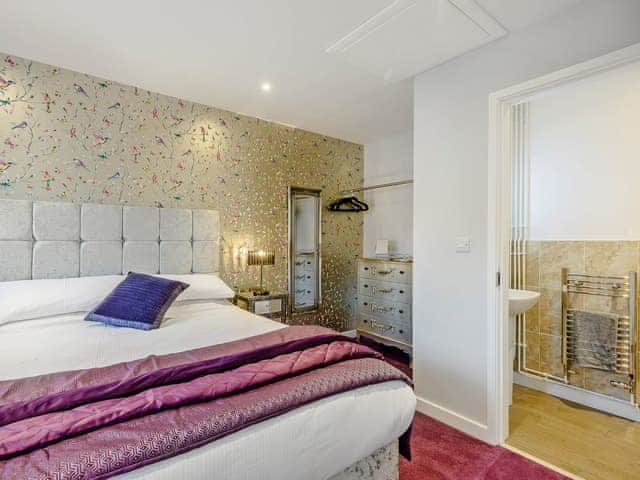 Tastefully furnished double bedroom with en-suite toilet | The Old Bank, Mundesley, near North Walsham