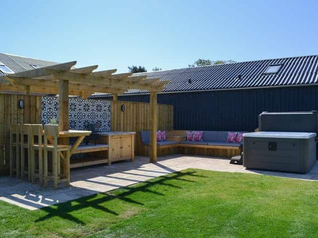 Outdoor area | Ladybird Barn - Medlam Holiday Barns, Carrington, near Boston