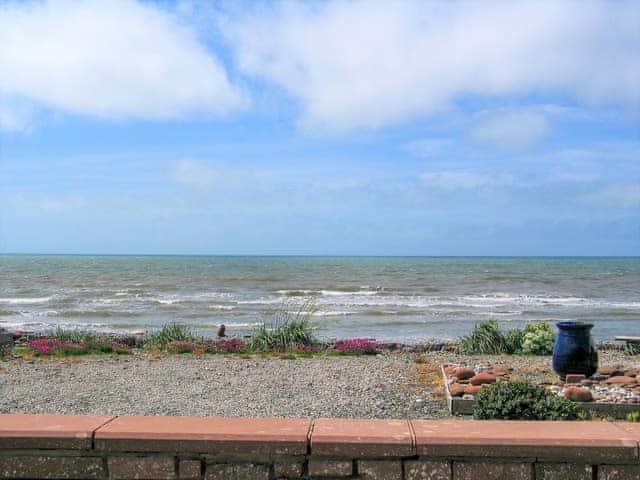 View from the front door. High tide in Summer | Seaside Cottage, Coulderton Beach, near St Bees