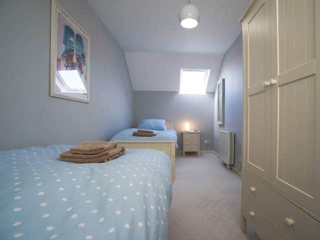 Twin bedroom | Cuthbert Cottage, Craster