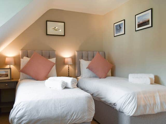 Twin bedroom can be set as king upon request | Durdle Dreams, West Lulworth, near Wareham