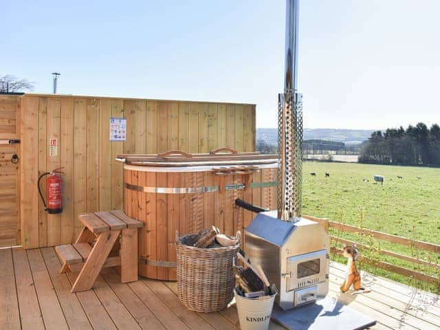 Hot tub | Fox Lodge at Wood House - Wood House, Consett