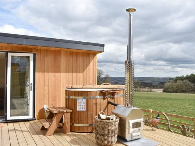 Hot tub | Pheasant Lodge at Wood House - Wood House, Consett