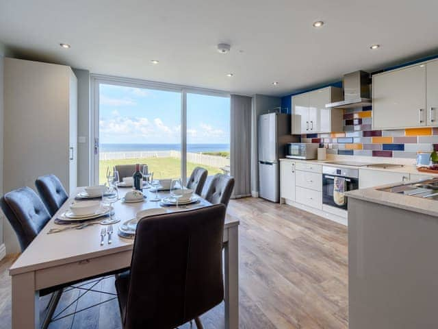 Dining Area | Hunroe Brow - Beach House & Bay View Cottages, Reighton Gap, near Filey