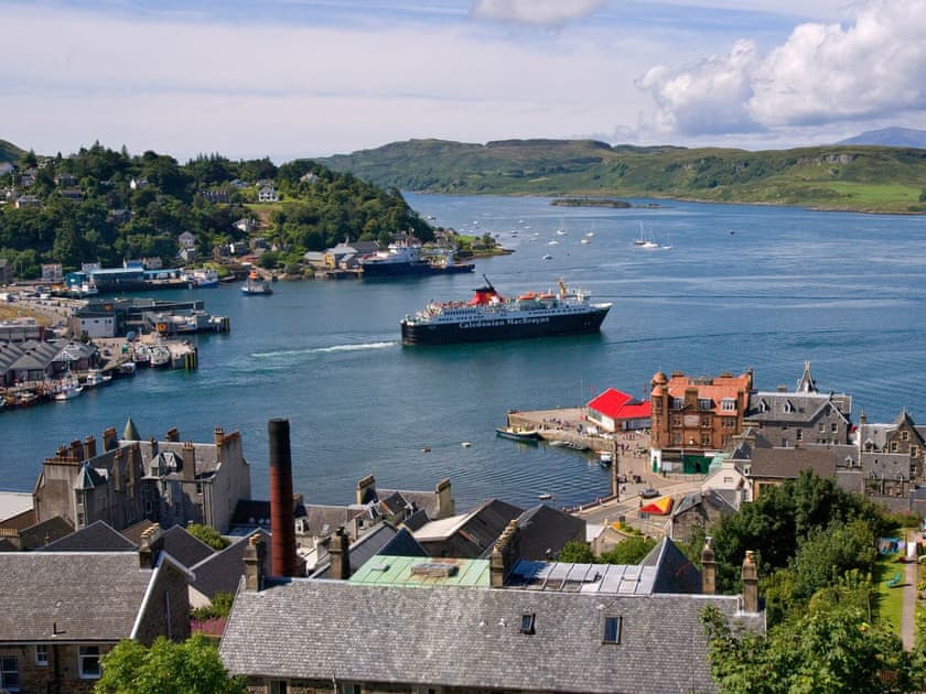 Summer view of Oban bay from macCaigs tower Argyll | Esplanade Court Apartments, Oban
