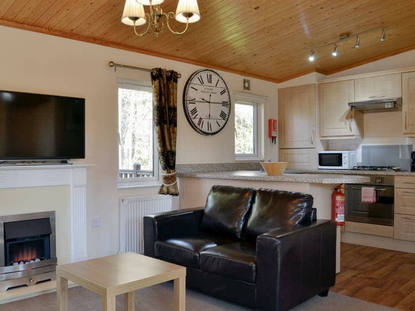 Open plan living space | Lodge F - Royal Deeside Woodland Lodges, Dinnet, near Ballater