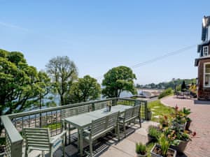 Patio area with outdoor seating | Chandlers Country House- Chandlers Apartment - Chandlers Country House, Ascog, Isle of Bute 