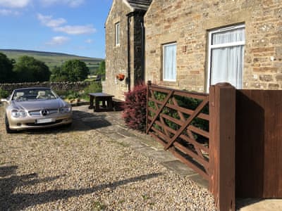 Entrance with parking for 5 cars and views over Teesdale Valley | Glen Cottage, Mickleton, near Barnard Castle