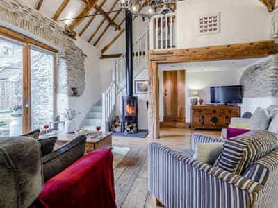 Living area | The Threshing Barn - Higher Patchole Barns, Patchole, near Barnstaple