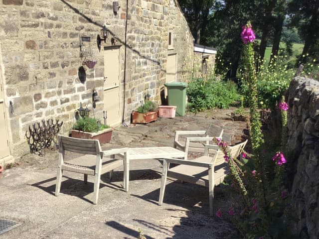 Entrance and small patio area | Calf Close Barn, Ashover