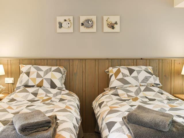 Zip-link beds set as twin | The Loft, Boys Hill, near Sherborne