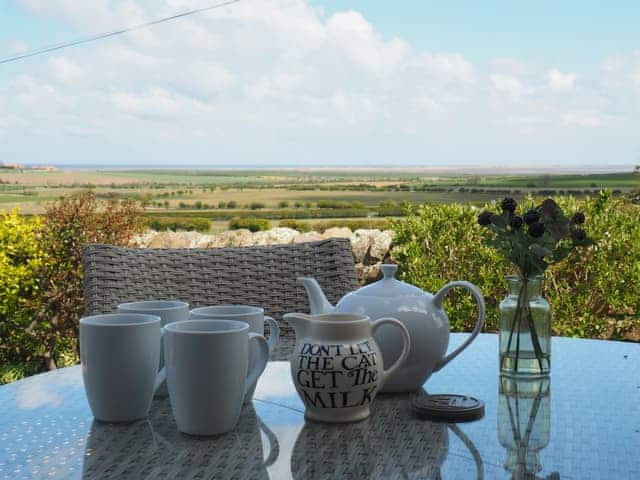 Sitting-out-area | Bramble Barn, Beal near Holy Island