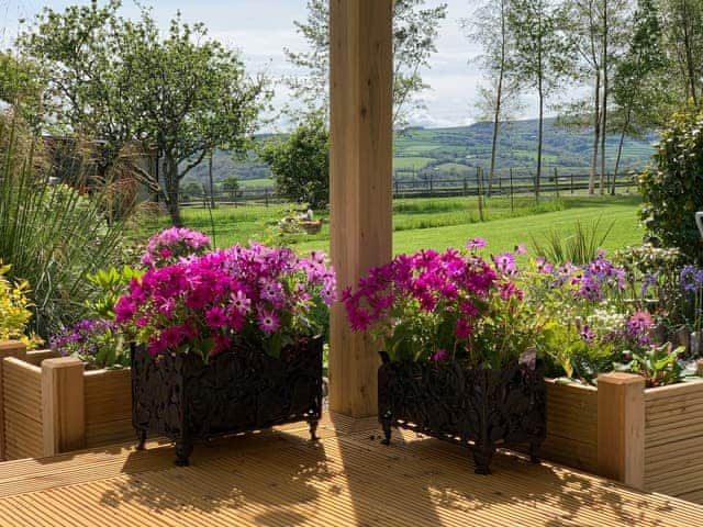 Veranda&rsquo;s glorious long distance countryside and moorland views | | The Headmaster&rsquo;s Cottage, South Hill, near Tamar Valley