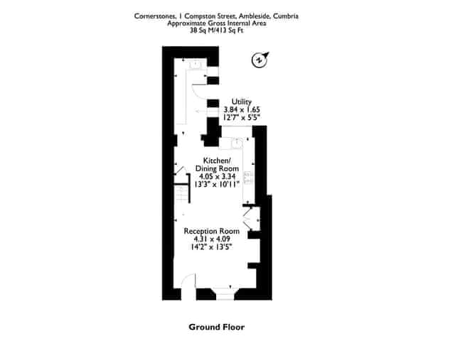 Floor plan of ground floor | Cornerstones, Ambleside