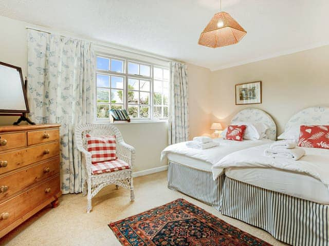 Twin room with garden view | Pennygillam, St Mawes