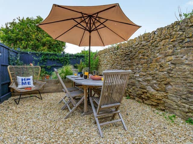 Sitting-out-area | Coach House - Bradstock Cottages, Burton Bradstock, near Bridport