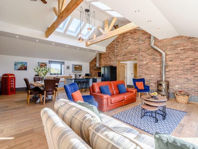 Open plan living space | Mill Barn - Low Mill Farm Cottages, East Ayton near Scarborough