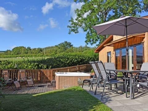 Outdoor area | Ash Lodge at Lon Lodges, Near Rhayader