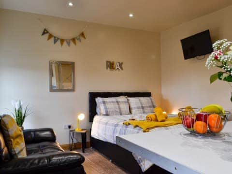 Open plan living space | Sky Fall - Waterfall Country Park Apartments, Coelbren, near Neath