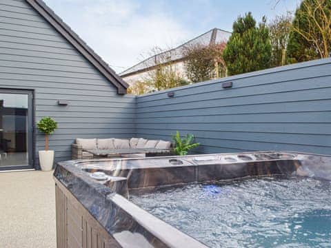Hot tub | Hafan Gwyn - Cardigan Bay Cottages, Felinwynt, near Cardigan