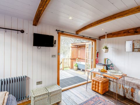 Open plan living space | House And Huts- Aurora Hut - House And Huts, Jervaulx, near Masham, Bedale and Ripon