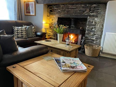 Characterful living room with wood burner | Manod, Blaenau Ffestiniog