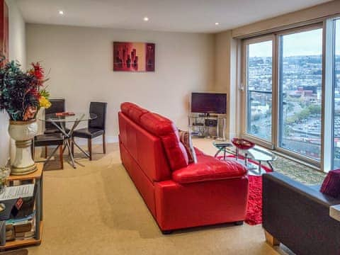 Living area | Apartment 94 - Meridian Tower, Swansea