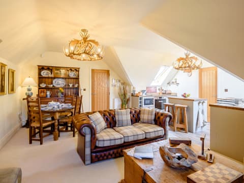Open plan living space | Treetops - Stonehaven Cottages, Barlow