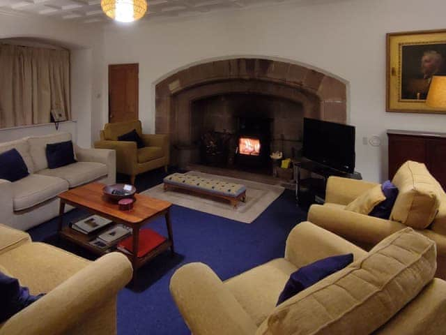 Cosy evenings in the living room | Whitehall Pele Tower, Mealsgate