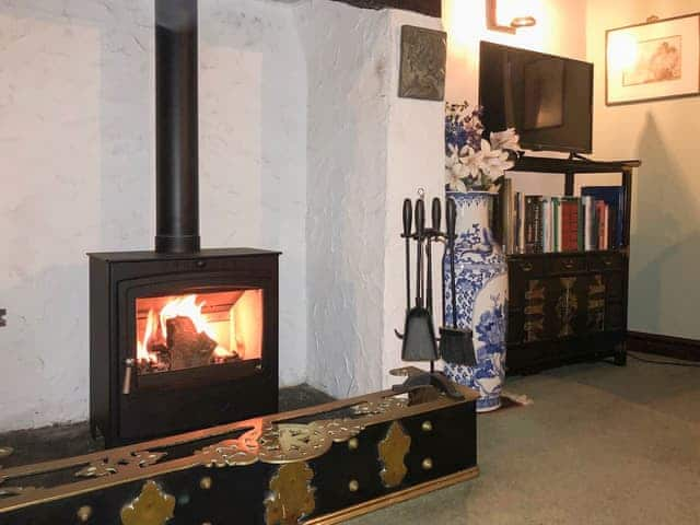 Cosy woodburner in the living room | Robsons Cottage, Alston