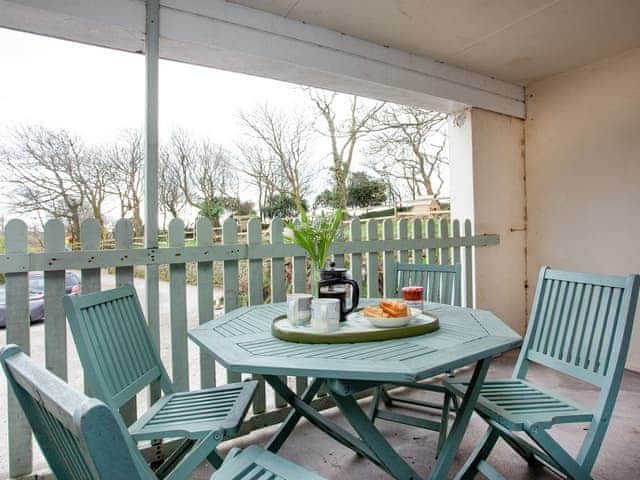 Sitting-out-area | Higher Trewithen Holiday Cottages- The Hayloft - Higher Trewithen Holiday Cottages, Sithians, near Falmouth