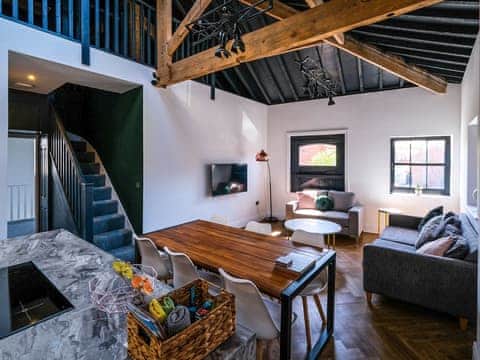 Open plan living space | The Green Apartment - The Eden Warehouse, Southport