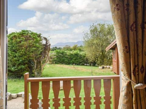 View from living area | Cosy Cabin, Trawsfynydd, near Harlech