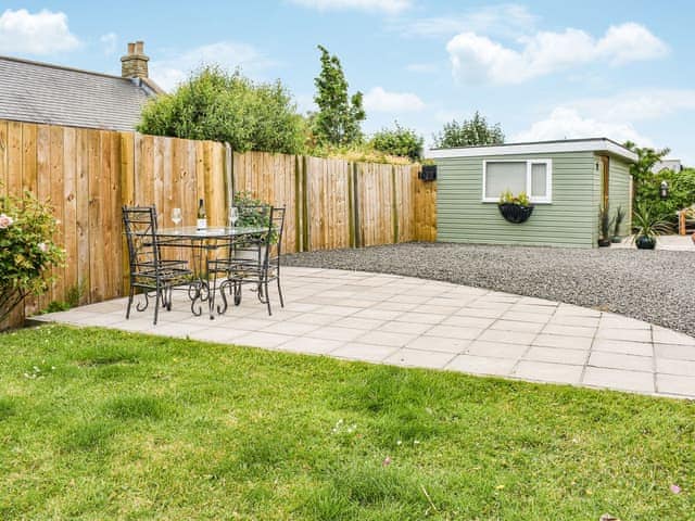 Sitting-out-area | The Den - North End Cottages, Longhougton, near Craster