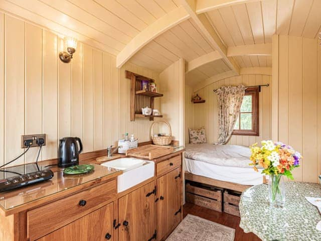 Living area | The Nuthatch - Longwool Shepherds Huts, Old Woodhall