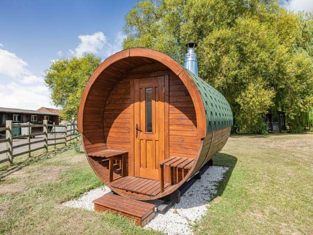 Sauna | The Nuthatch - Longwool Shepherds Huts, Old Woodhall