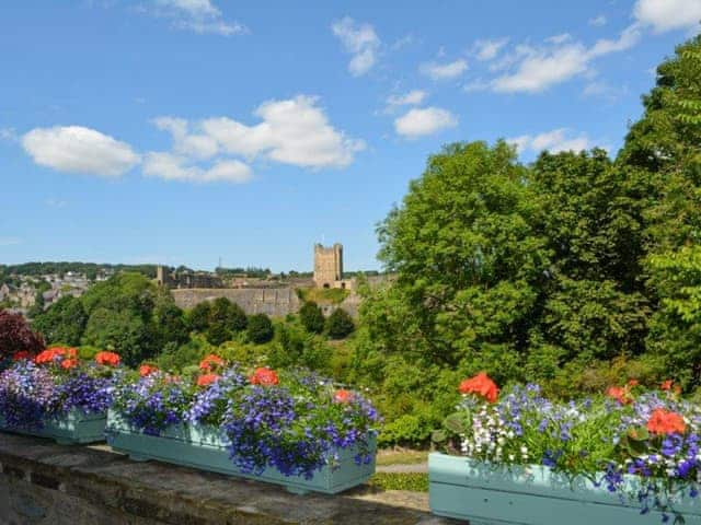 View of Richmond Castle from the terrace | Castle View, Richmond, Swaledale