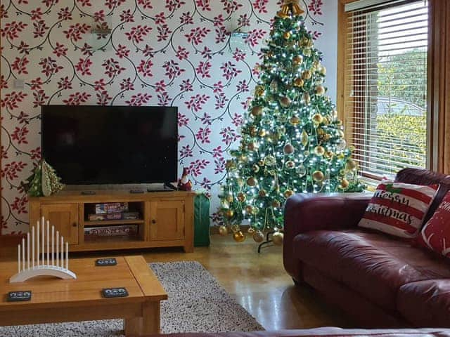 Living room at christmas | Madison, Crackington Haven, near Bude