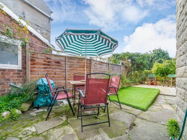 Outdoor area | Barbers Bolthole, Masham