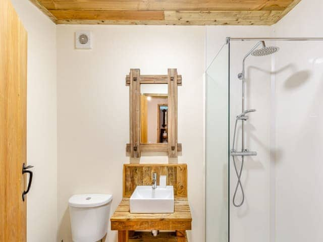 Shower room | Breidden Lodge - Sweeney Farm Glamping, Sweeney, near Oswestry