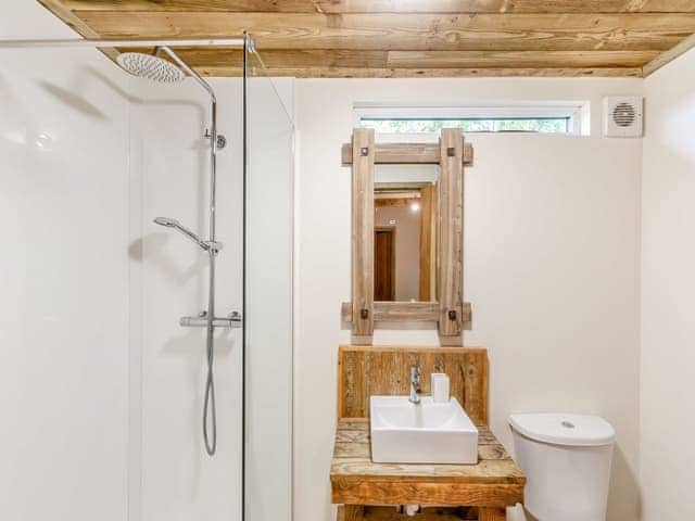 Shower room | Breidden Lodge - Sweeney Farm Glamping, Sweeney, near Oswestry