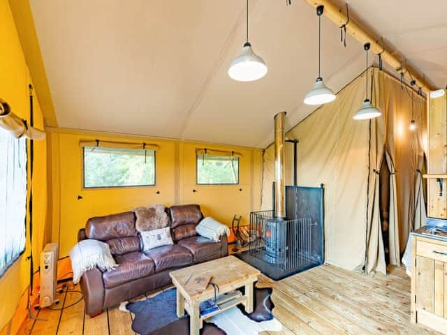 Living area | Pump House Lodge - Sweeney Farm Glamping, Sweeney, near Oswestry