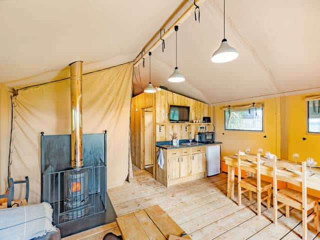 Open plan living space | Pump House Lodge - Sweeney Farm Glamping, Sweeney, near Oswestry