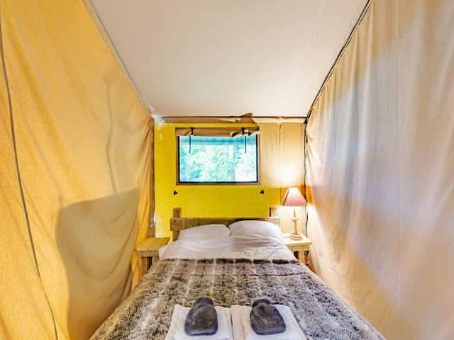 Double bedroom | Pump House Lodge - Sweeney Farm Glamping, Sweeney, near Oswestry