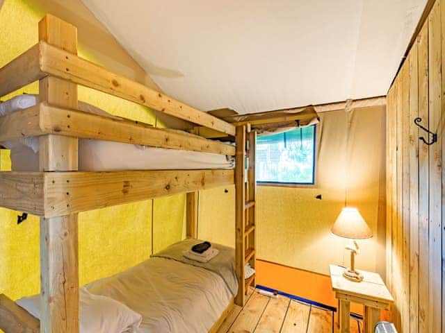 Bunk bedroom | Pump House Lodge - Sweeney Farm Glamping, Sweeney, near Oswestry